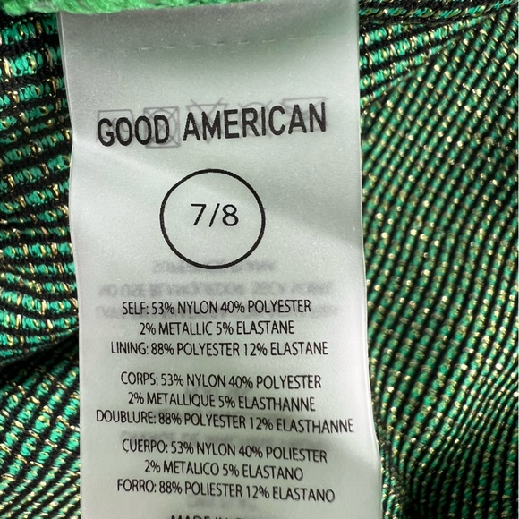 Good American Always Fits Shoulder One Piece Summer Green Size 4XL 5XL - Picture 10 of 12